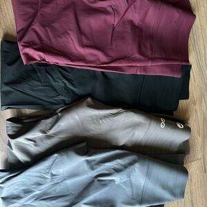 4 Elegant Women's Skirt Collection - Black, Brown, Gray, and Purple